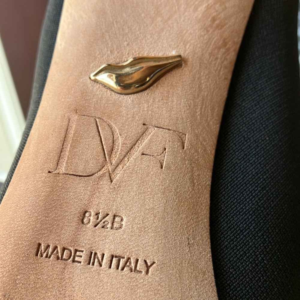 Diane Von Furstenberg Brett black Lizard 8.5 - Picture 3 of 10